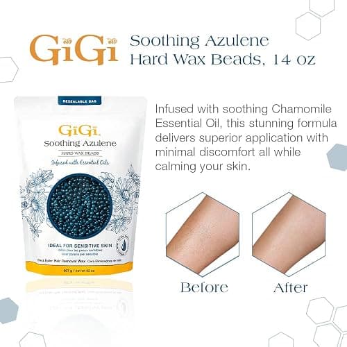 GiGi Soothing Azulene Hard Wax Beads, Gentle Formula for Sensitive Skin, No Strips Needed for Full Body & Face Waxing, 32 oz, 1-pack thumbnail 2