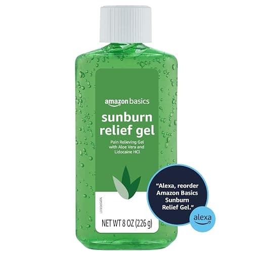 Amazon Basics Sunburn Relief Gel with Aloe Vera, Soothing, Cooling, Itch Relief, 8 oz, Pack of 1 (Previously Solimo) thumbnail 4