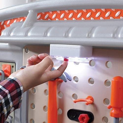 Step2 Big Builders Pro Kids Workbench, Indoor/Outdoor Tool Bench for Children, Interactive Play with Sounds, Made of Durable Plastic, Includes 45 Piece Toy Accessories, For Toddlers 3+ Years Old thumbnail 8