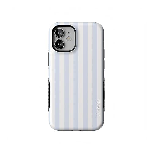 Casely iPhone 12 Mini Case | Blue Stripes | Sunday Best | Bold Protective Design | Compatible with MagSafe - Image 1