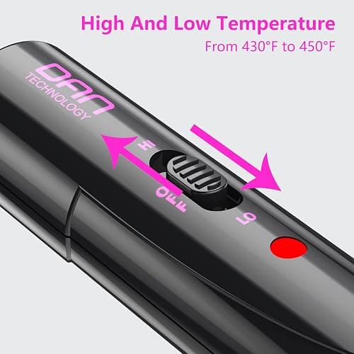 DAN Technology Dual Voltage Ceramic Pressing Comb - 450°F Fast Heating Mini Straightener for Lace Front Wigs and Black Women's Hair thumbnail 5
