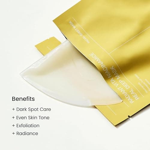 BIODANCE Radiant Vita Niacinamide Real Deep Face Mask 4 Pcs | Hydrogel Overnight Mask | Tone Correction, Texture Refining and Glow | Korean Face Mask for Glass Skin | Korean Skincare, Easter Gifts thumbnail 4