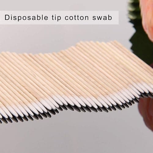 RIKWOG 200pcs Pointed Cotton Swabs, 4 inch Precision Microblading Cotton Swab Cotton Sticks Applicator for Eyebrow Tattoo Beauty Make-up Nail Clean, Wood Handle Pointed Tip Head thumbnail 4