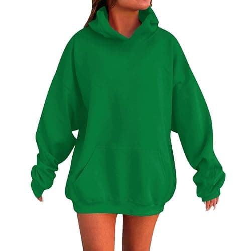 Youth Hoodie Sweatshirt Hoodies for Teen Girls Trendy Plain Long Sleeve Oversized Sweatshirts Winter Tween Clothes Preppy Top - Image 1