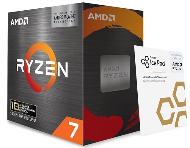 AMD Ryzen 7 5800X3D Edizione 10° Anniversario, processore desktop per socket AM4 e memoria DDR4. - Image 1