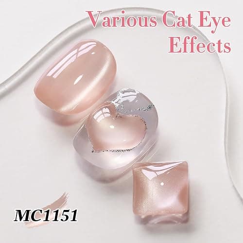 Double Rhythm 6 Colors Cat Eye Gel Polish Set Shimmer Glitter with Magnet Holographic Reflective Magnetic UV Nail Art Kit (6-Kit-46) thumbnail 3