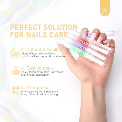 SAVILAND Natural Cuticle Oil Pen: 6PCS Revitalizing Cuticle Oil for Nails with Vitamin E Repaired Cuticles Overnight Cuticle Softener Nail Strengthener Protector for Damaged Skin Thin Nail thumbnail 7