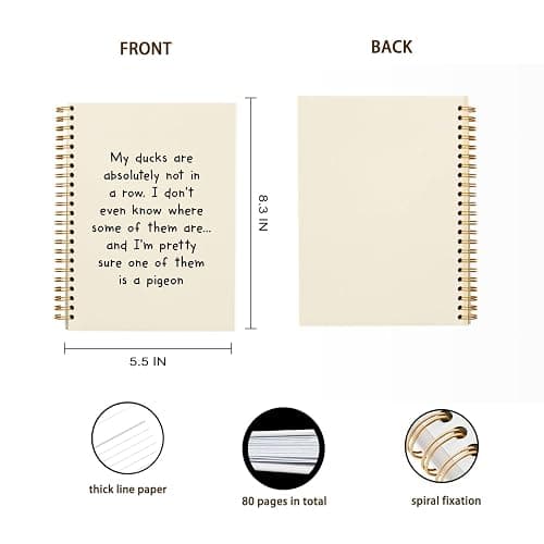 OXW Funny Office Gifts Notebook Journal, Gag Funny Gifts for Coworkers Women Men Boss Employee Adults Friends, Sarcastic Gift Notebook Journals for Writing(5.5'' X 8.3'') thumbnail 3