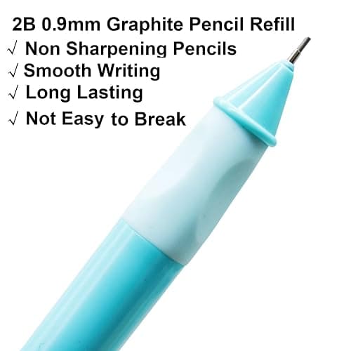 Maydahui 12 Pcs 2B 0.9mm Mathematical Symbols Mechanical Pencils with 40 Pcs Replaceable HB Lead Refills Automatic Pencil for Teacher Students Drawing Drafting Sketching Homework School Supplies thumbnail 3