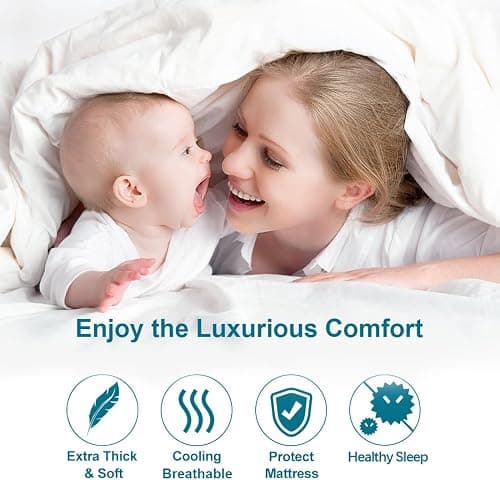 CHOKIT Queen Mattress Topper, Extra Thick Pillow Top Mattress Pad for Back Pain Relief, Cooling Bed Topper Mattress Cover with 8-21 Inch Deep Pocket thumbnail 4