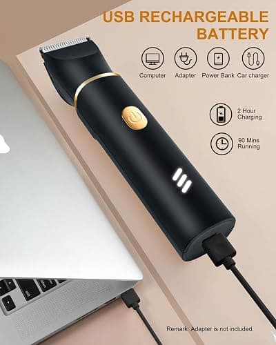 RAXMETRY Manscape Body Hair Trimmer for Men-3 in 1 Electric Razor Groin Groomer,IPX7 Waterproof,Versatile Hair Trimmer for Ball/Pubic/Chest/Beard/Nose,USB-C Rechargeable,Gifts for Him Dad thumbnail 7