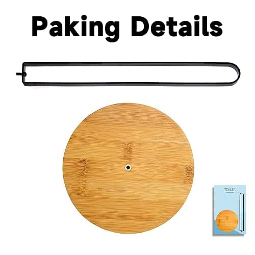 TONLEA Wooden Paper Towel Holder Countertop, Kitchen-Towel-Holder FreeStanding with Non-Slip Base for Bathroom thumbnail 7