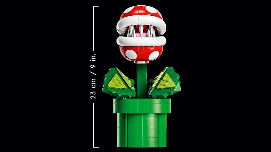 Lego 71426 Super Mario Piranha Plant, Articulated Figure with Building Tube and 2 Coins, Adult Modeling Kit, Bedroom Decor, Gift Idea for Men, Women and Teens thumbnail 3