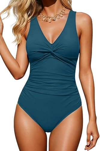 Holipick Women Tummy Control One Piece Swimsuit - Push Up Bathing Suit Full Coverage Slimming Swimwear - Image 1