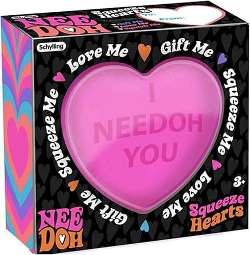Schylling NeeDoh Squeeze Heart - Sensory Fidget Toy - Assorted Colors - Ages 3 to Adult (Pack of 1) - Image 1