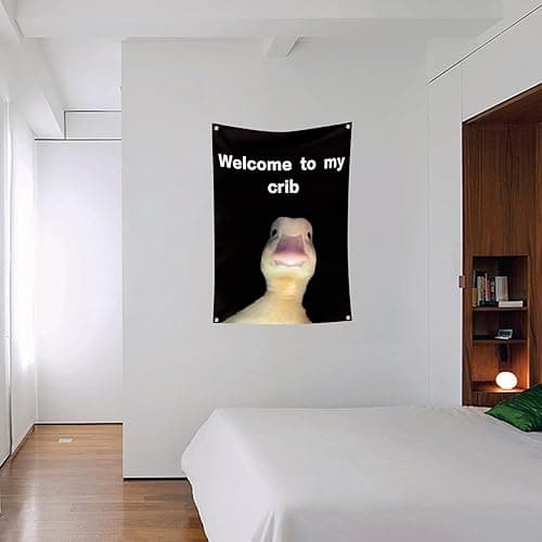 Welcome to My Crib Flag 2x3 Feet Funny Flags for Room Durable Man Cave Wall Flag with Brass Grommets for College Dorm Room Decor,Outdoor,Parties thumbnail 3