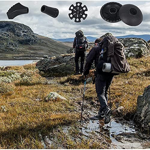Walking Stick Tips Rubber 4pcs Trekking Pole Tips Replacement- Rubber Feet for Hiking Poles, Walking Sticks, Trekking Poles | Rubber Tip for Walking Sticks Hiking Trekking Poles Boot Tips Rubber Feet thumbnail 7