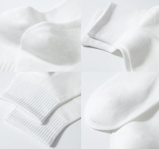 Ndoobiy 6 Pairs White Ankle Socks Womens Socks Cotton Soft Breathable Athletic Socks thumbnail 6