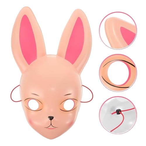 DEARMAMY Kitsune Bunny Mask - Easter Masquerade Rabbit Dress Up Mask for Masquerade Ball, Easter Party, Halloween thumbnail 4