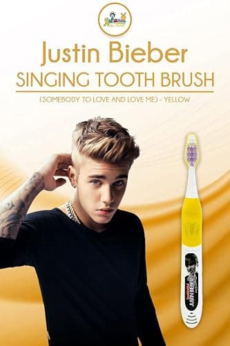 Justin Bieber - Spazzolino da denti cantante (qualcuno di amare e amarmi)-giallo thumbnail 8