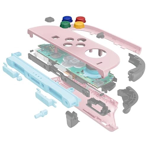 eXtremeRate Replacement Shell Buttons for Joycon 2, Housing Faceplate Case + Decorative Strips + ABXY Direction Keys + Tools for Nintendo Switch 2 Controller - Essence Version - Cherry Blossoms Pink thumbnail 9