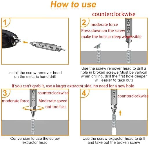 Gifts for Men,Damaged Screw Extractor Set,Valentines Day Gifts for Him Her Men Boyfriend,Mens Gifts for Dad,Husband,Stripped Screws Nuts & Bolts Drill Bit Tools for Easy Removal of Rusty Broken Screw thumbnail 2