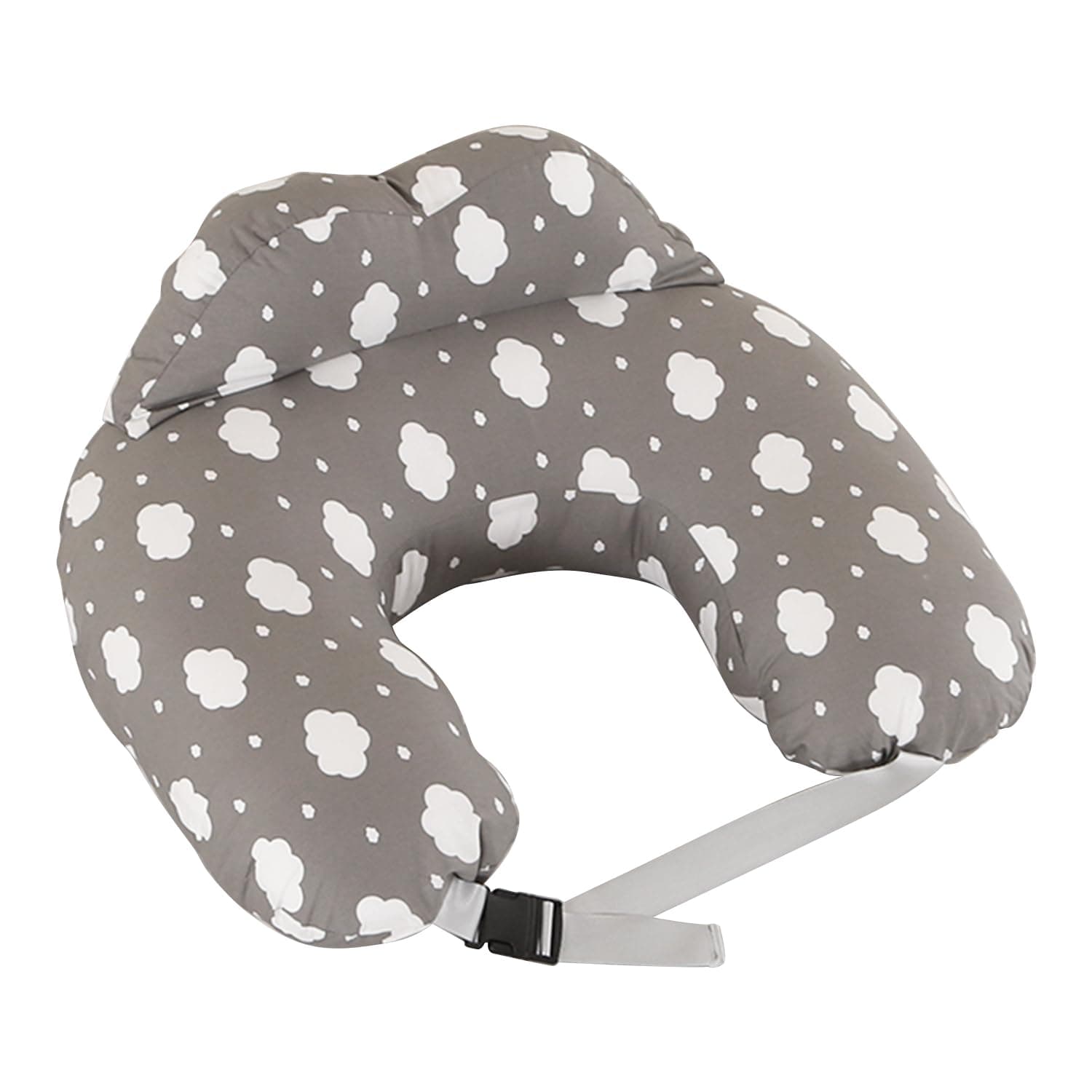 Nursing Pillow for Breastfeeding, Multifunctional Breast Feeding Pillow with Adjustable Waist Strap and Safety Fence, 100% Cotton Removable Pillowcase, Pregnancy Gift Grey thumbnail 9
