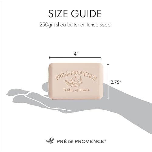 Pre de Provence Artisanal Soap Bar, Enriched with Organic Shea Butter, Natural French Skincare, Quad Milled for Rich Smooth Lather, 8.8 Ounce, Lily Of The Valley thumbnail 7