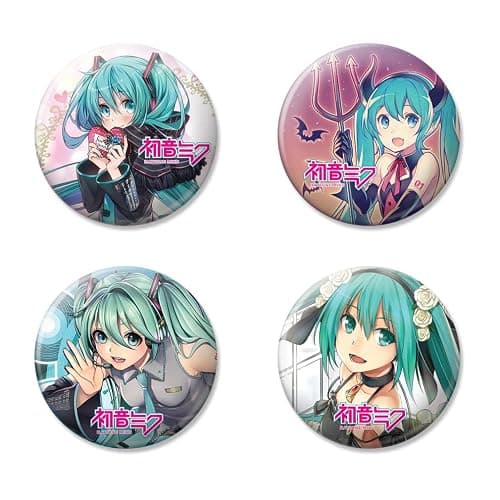 Ata-Boy Hatsune Miku 4 Button Set, Officially Licensed Collectible Buttons - Image 1