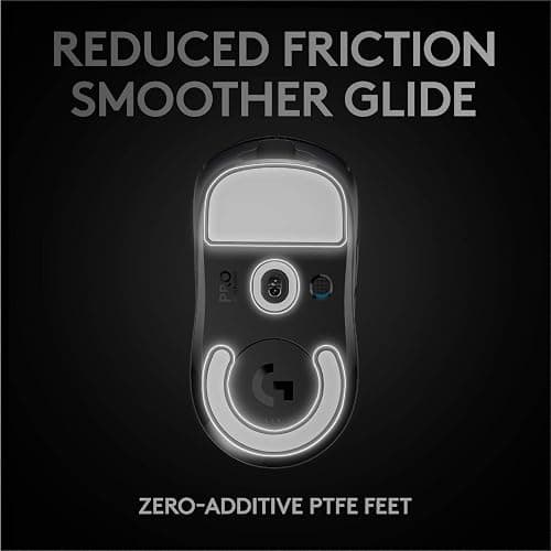 Logitech G PRO X SUPERLIGHT Wireless Gaming Mouse, Ultra-Lightweight, HERO 25K Sensor, 25,600 DPI, 5 Programmable Buttons, Long Battery Life, Compatible with PC / Mac - Black thumbnail 7