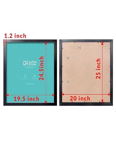 LaVie Home 20x25 Picture Frame Black, Puzzles Frame for Wall Decoration, Classic Black Minimalist Style Suitable for Decorating Houses, Offices, Hotels, Puzzles Posters Photos or Artwork（1 Pack） thumbnail 3