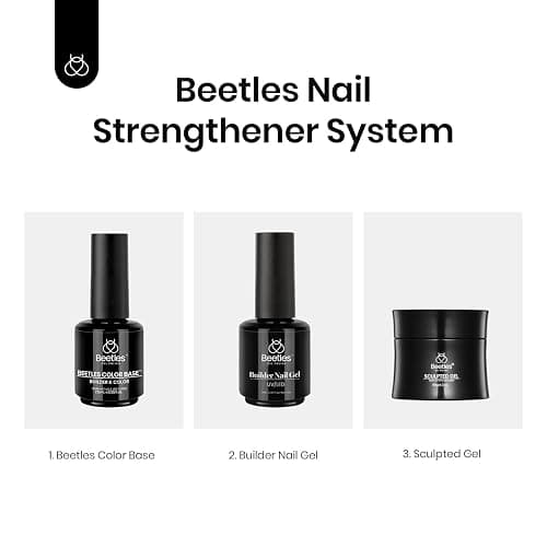 Beetles Color Base Gel Nail Polish 1pcs 15ml | Rubber Base Builder Neutral Nude Gel Base Coat Warm Jade Nail Polish, Nail Strengthener Soak Off UV LED Light Needed thumbnail 7