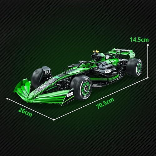 CaDA C64010W Kick Sauber F1 Team C44 Racing Building Set,MOC 1:8 F1 Building Block Car,Formula 1 Championship Super Car Model for Adults (2553pcs) thumbnail 2