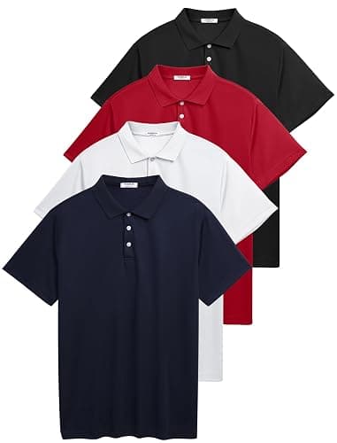 PINSPARK Golf Polo Shirts for Men Quick Dry Short Sleeve Collared Shirt Slim Fit Summer Casual Polos Shirt thumbnail 6