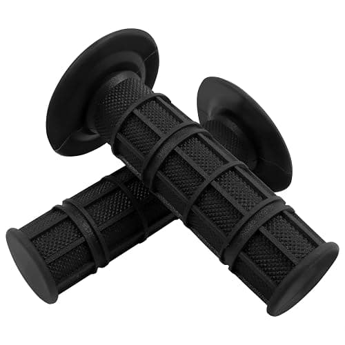 Worldmotop Motorcycle Handlebar Grips Non-Slip Soft Rubber Grips Handlebar with 7/8" 22mm 24mm Replacement for All Off Road ATV Dirt Bike, Bike Handle Grips(Black) - Image 1