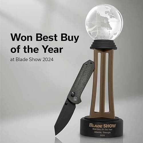 CIVIVI Yonder Small Pocket Knife for EDC, 2.88" 14C28N Blade, Dark Green | Micarta Handle, Crossbar Lock, Ambidextrous Carry, Zac Whitmore Design, Compact Folding Knife for Camping Hiking, C23073B-1 thumbnail 3