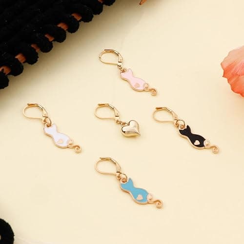 DoreenBeads Stitch Markers for Crocheting and Knitting, Alloy Enamel Crochet Marker Crochet Gifts for Knitting Weaving Sewing Accessories Quilting Jewelry Making thumbnail 8