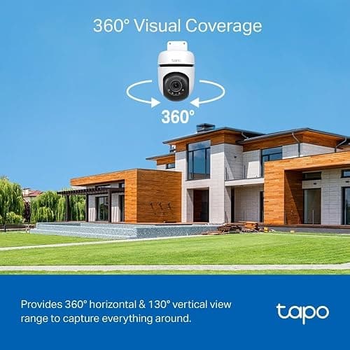 Tapo TC41 2K Pan/Tilt Outdoor Security Camera, WiFi Camera, 360° Smart Person Detection Motion Tracking, Full-Colour Night Vision, No Monthly Fee, Two-Way Talk, IP65, Works with Alexa & Google thumbnail 6