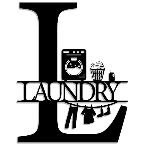 Metal Laundry Room Decor, Black Laundry Signs Wall Decor, Farmhouse Funny Laundry Room Sign, Rustic Wall Hanging Modern Laundry Wall Decor Wall Art, Black, 11x14 Inch - Image 1