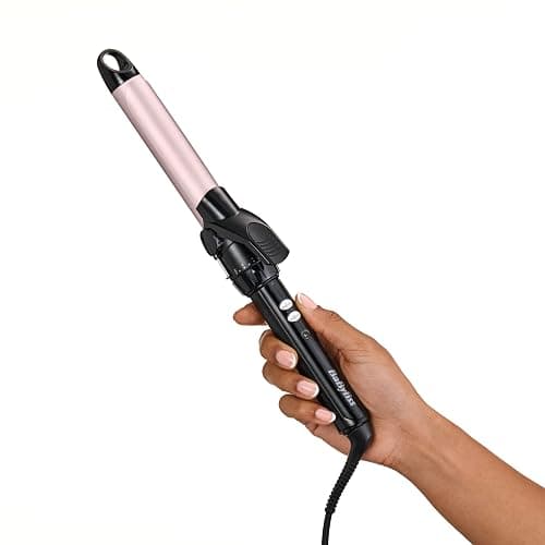 BaByliss Ferro arricciacapelli 25mm, Satin Touch, 10 temperature, riscaldamento rapido, supporto integrato, Nero e rosa, C325E thumbnail 5