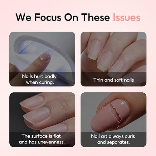 Peacecolor Builder Nail Gel Polish Set, 6 PC Jelly Nude Pink Clear Colors Rubber Builder for Apex Hard Strengthener Extension Gel Polish U V Nail Lamp Cured DIY Gifts thumbnail 8