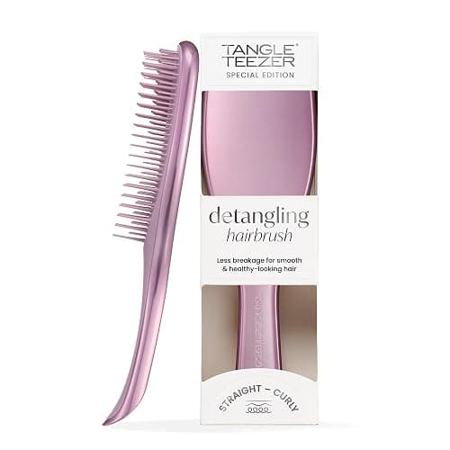 Tangle Teezer Ultimate Detangler Haarbürste – Nasses & Trockenes Haar – Entwirrungsbürste für Alle Haartypen – Zweistufige Borsten Reduzieren Haarbruch & Knoten – Mauve Kupfer mit Chrom-Finish - Image 1