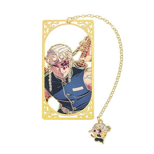 Demon Kamado Bookmark Page Mark, Anime Tanjiron Zenitsu Giyuu Kyoujurou Figure Reading Tool, Stationery Gifts for Reading Lovers Bookworm (Style D) - Image 1