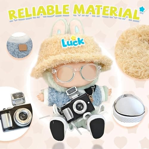 5-Piece of Set 17cm Doll Clothes - DIY Clothes for Doll Outfits Accessories, Luxury Chic Doll Clothing & Style Bundle,Just Clothes (Style B) thumbnail 3