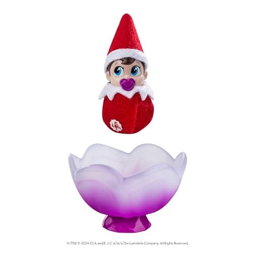 The Elf on the Shelf Frost Pips Mini Blooms Elf Baby Girl with Blue Eyes - Includes Frost Flower Cradle - for Ages 3 Years and Above thumbnail 3