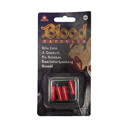 Treasure Gurus Realistic Fake Blood Capsules Vampire Cosplay SFX Makeup Halloween Party Costume Accessory - Image 1