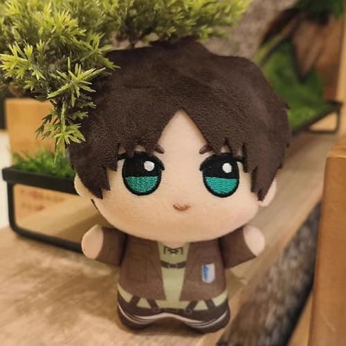 MABAIUDE Eren Jaeger Soft Figure Levi Keychain Pendant Anime Soft Figure, 4'' Mini Hug Pillow Cushion Sofa Decoration Xmas Gifts thumbnail 2