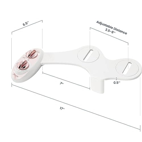 LUXE Bidet NEO 120 - Single Nozzle, Self-Cleaning, Non-Electric Bidet Attachment for Toilet Seat, Adjustable Water Pressure, Rear Wash (Rose Gold) thumbnail 2