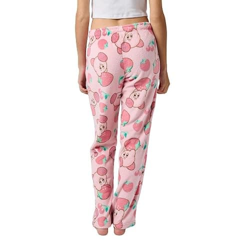 Kirby Strawberries Women's Sleep Pajama Pants thumbnail 3
