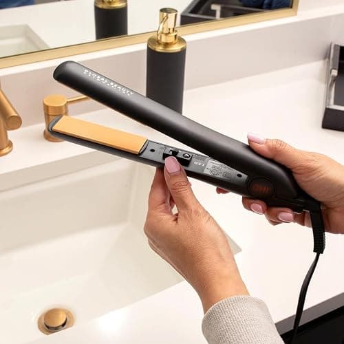 CHI Original Ceramic Flat Iron, Straightener For A Smooth Finish, Ceramic Floating Plates, Quick Heat Up, Analog On/Off Switch, 1" Black thumbnail 3